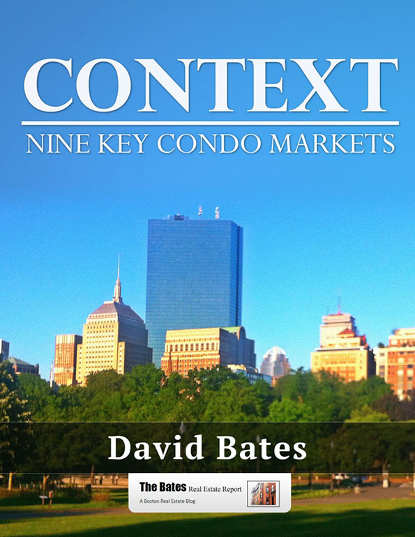 My free Ebook puts into context the condominiums in nine Greater Boston markets. 